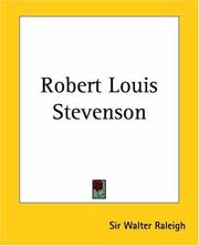 Cover of: Robert Louis Stevenson by Walter Raleigh