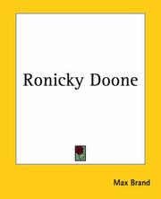 Cover of: Ronicky Doone by Frederick Faust