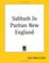 Cover of: Sabbath In Puritan New England