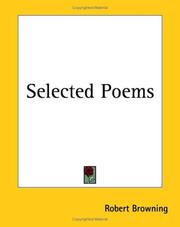 Cover of: Selected Poems by Robert Browning