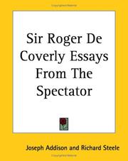 Cover of: Sir Roger De Coverly Essays From The Spectator
