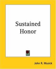 Cover of: Sustained Honor by John Roy Musick, John Roy Musick