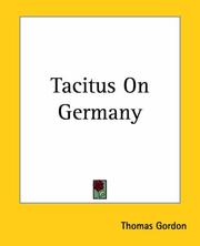 Cover of: Tacitus On Germany