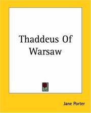 Cover of: Thaddeus Of Warsaw by Jane Porter, Jane Porter