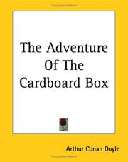 Cover of: The Adventure Of The Cardboard Box by Arthur Conan Doyle