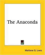 Cover of: The Anaconda by Matthew Gregory Lewis