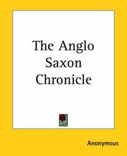 Cover of: The Anglo Saxon Chronicle | Anonymous