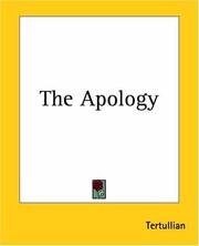 Cover of: The Apology by Tertullian