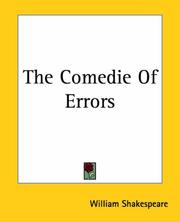 Cover of: The Comedie Of Errors by William Shakespeare