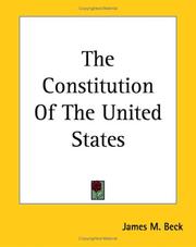 Cover of: The Constitution Of The United States