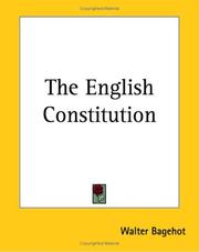 Cover of: The English Constitution by Walter Bagehot