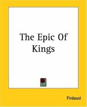 Cover of The Epic of Kings by ferdowsi