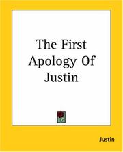 Cover of: The First Apology of Justin