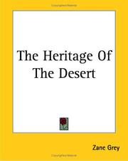 Cover of: The Heritage Of The Desert by Zane Grey