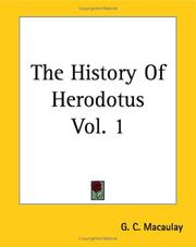 Cover of: The History of Herodotus