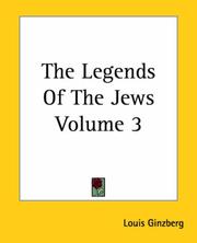 Cover of: The Legends Of The Jews by Louis Ginzberg