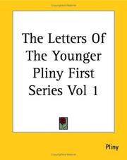 Cover of: The Letters Of The Younger Pliny First Series