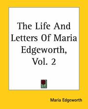 Cover of: The Life And Letters Of Maria Edgeworth by Maria Edgeworth