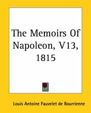 Cover of: The Memoirs Of Napoleon 1815