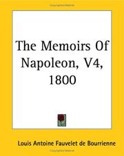 Cover of: The Memoirs Of Napoleon 1800