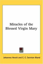 Cover of: Miracles of the Blessed Virgin Mary by Johannes Herolt