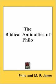 Cover of: The Biblical Antiquities of Philo by Philo of Alexandria