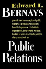 Cover of: Public Relations by Edward L. Bernays