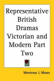 Cover of: Representative British Dramas Victorian and Modern Part Two