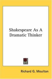 Cover of: Shakespeare As A Dramatic Thinker