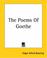 Cover of: The Poems Of Goethe