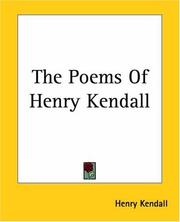 Cover of: The Poems Of Henry Kendall by Henry Kendall