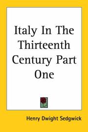 Cover of: Italy in the Thirteenth Century