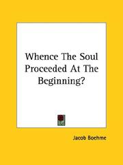 Cover of: Whence The Soul Proceeded At The Beginning?