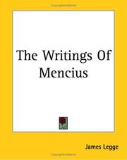 Cover of: The Writings of Mencius