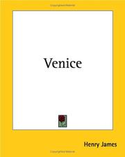 Cover of Venice by Henry James