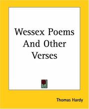 Cover of: Wessex Poems And Other Verses | Thomas Hardy