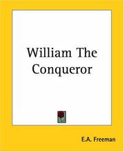 Cover of: William The Conqueror