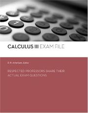 Cover of: Calculus III