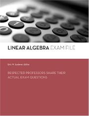 Cover of: Linear algebra exam file | 