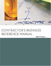 Cover of: Contractor's business reference manual