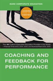Cover of: Coaching and Feedback for Performance (Leading from the Center) by Duke Corporate Education