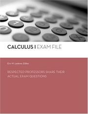Cover of: Calculus I Exam File
