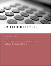 Cover of: Calculus III Exam File