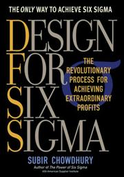 Cover of: Design for Six Sigma by Subir Chowdhury, Subir Chowdhury