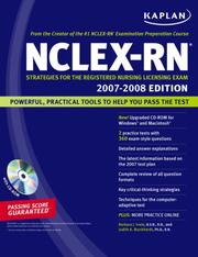 Cover of: Kaplan NCLEX-RN Exam 2007-2008 (with CD-ROM): Strategies for the Registered Nursing Licensing Exam (Kaplan Nclex-Rn Exam) by Judith A. Burckhardt, Barbara J. Irwin