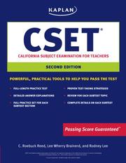 Cover of: Kaplan CSET, Second Edition: California Subject Examination for Teachers (Kaplan Cset)