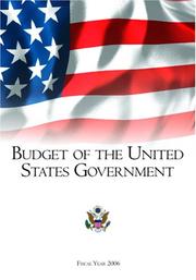 2006 Budget of the United States Government