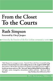 Cover of: From the Closet to the Courts by Ruth Simpson, Ruth Simpson