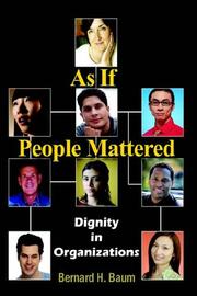 Cover of: As If People Mattered