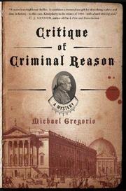 Cover of: Critique of Criminal Reason by Michael Gregorio